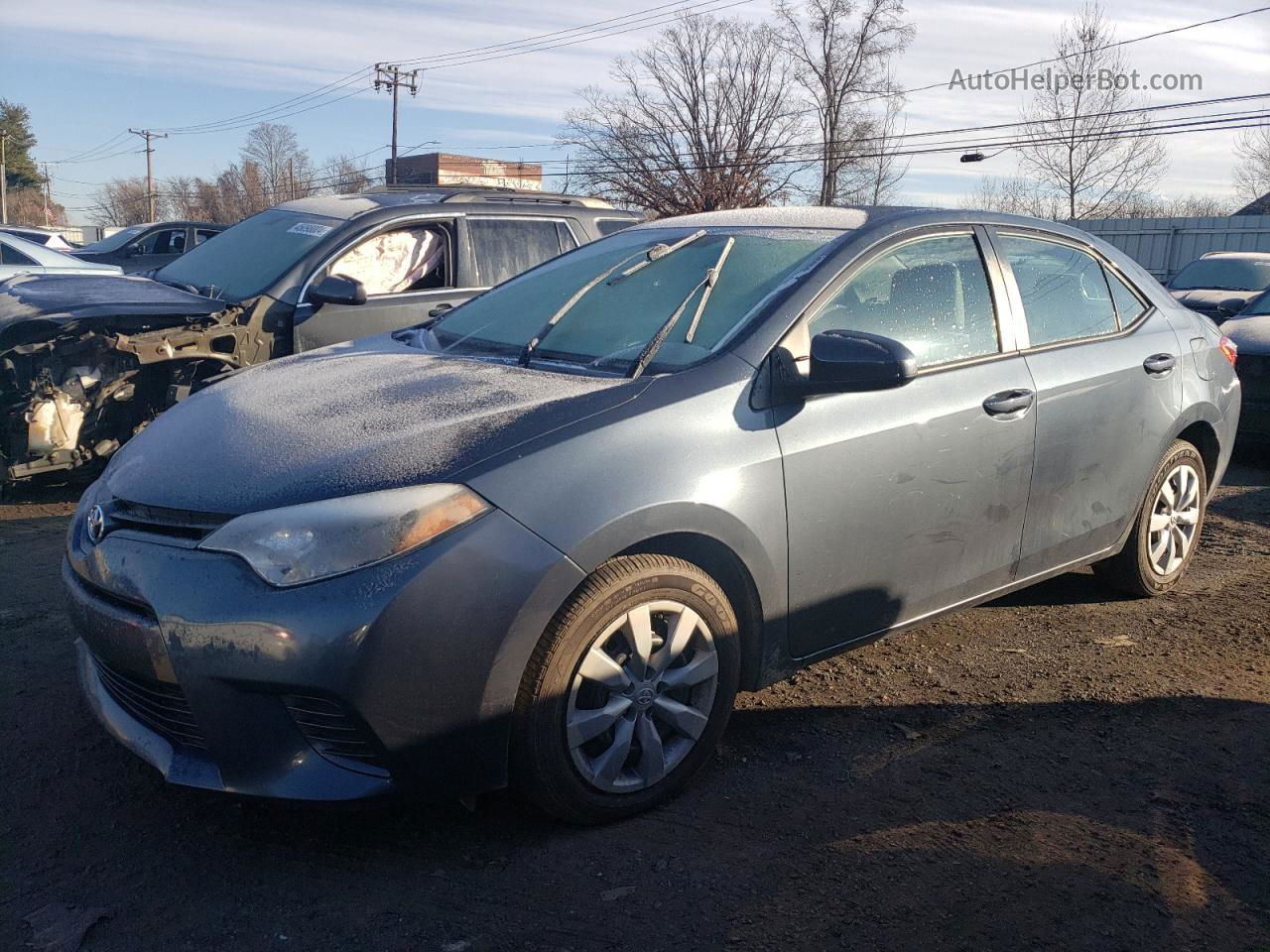 2015 Toyota Corolla L Серый vin: 2T1BURHE9FC453260