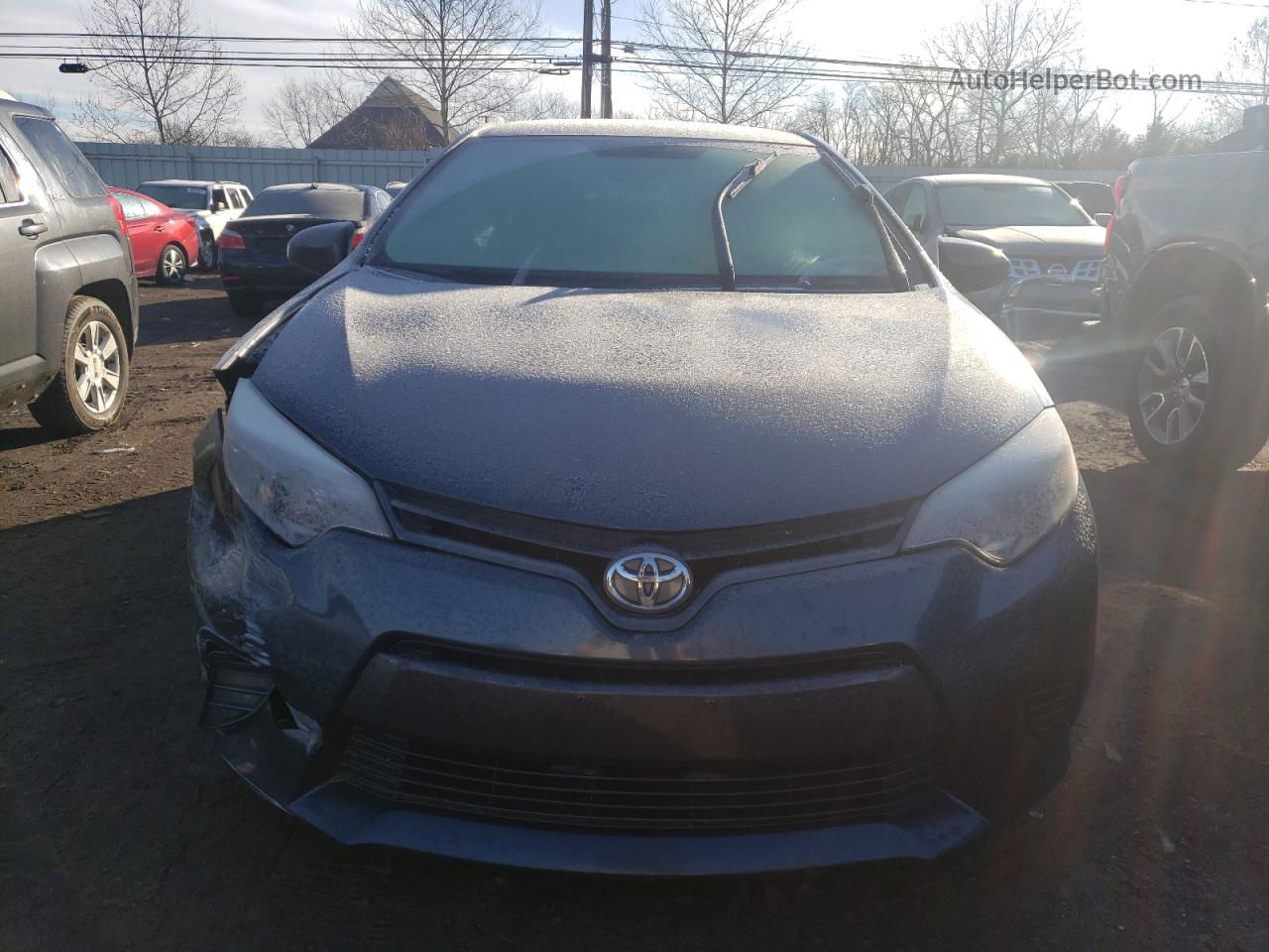 2015 Toyota Corolla L Серый vin: 2T1BURHE9FC453260