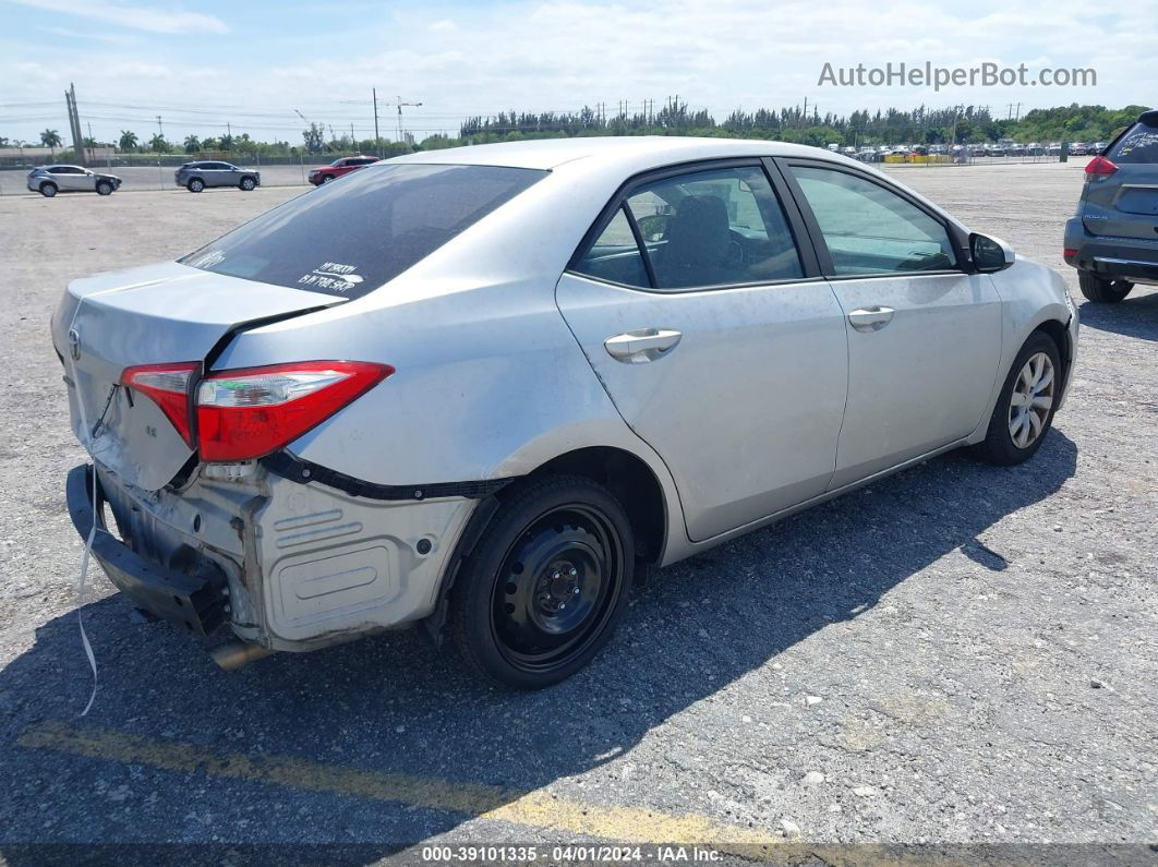 2015 Toyota Corolla Le Серебряный vin: 2T1BURHE9FC456191