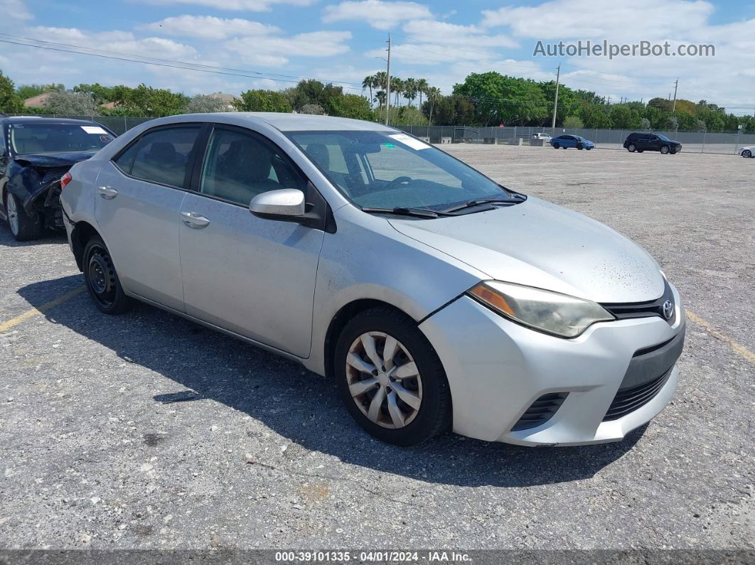 2015 Toyota Corolla Le Silver vin: 2T1BURHE9FC456191