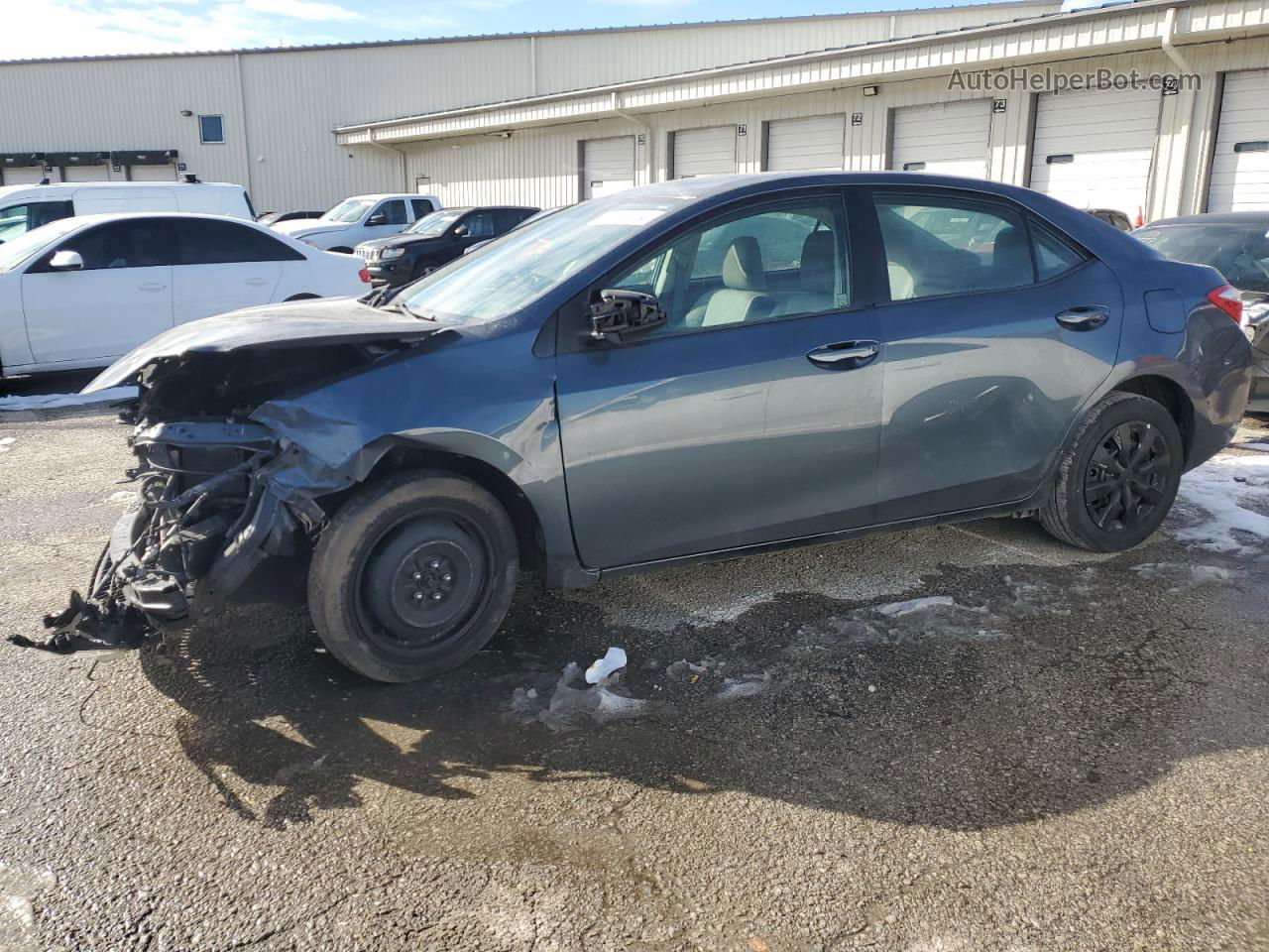 2015 Toyota Corolla L Blue vin: 2T1BURHE9FC462444