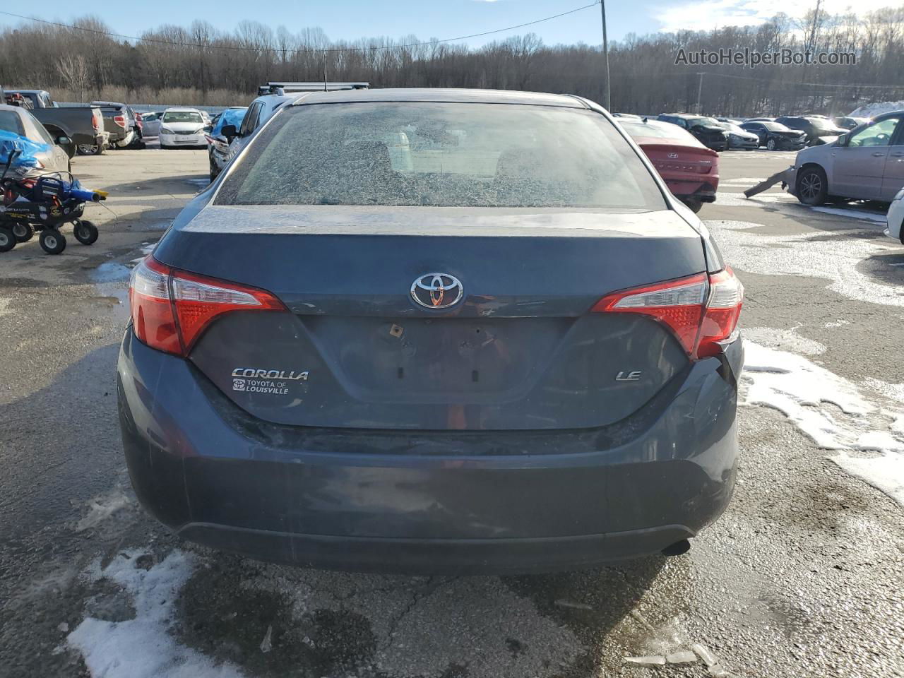 2015 Toyota Corolla L Blue vin: 2T1BURHE9FC462444