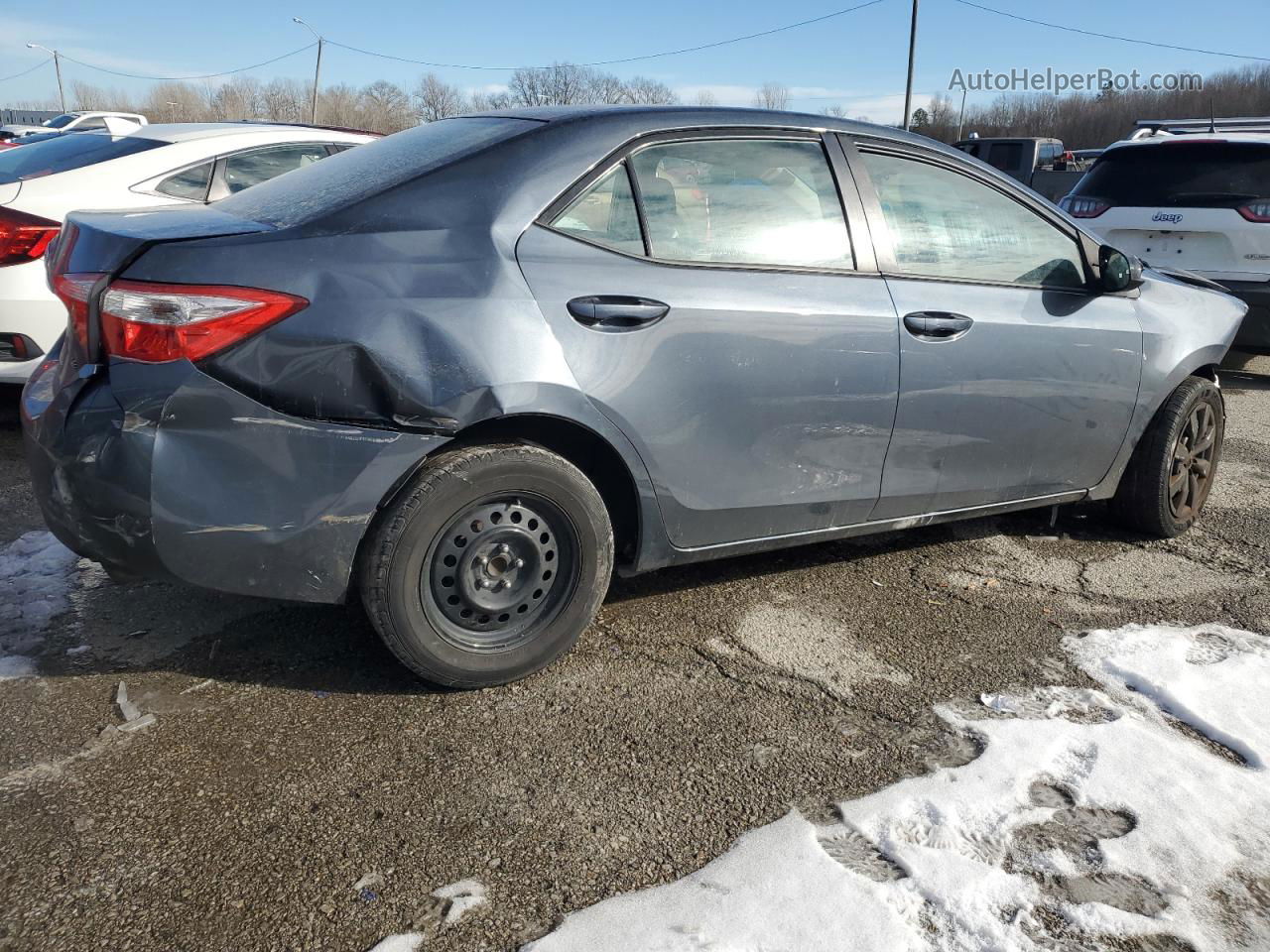 2015 Toyota Corolla L Blue vin: 2T1BURHE9FC462444