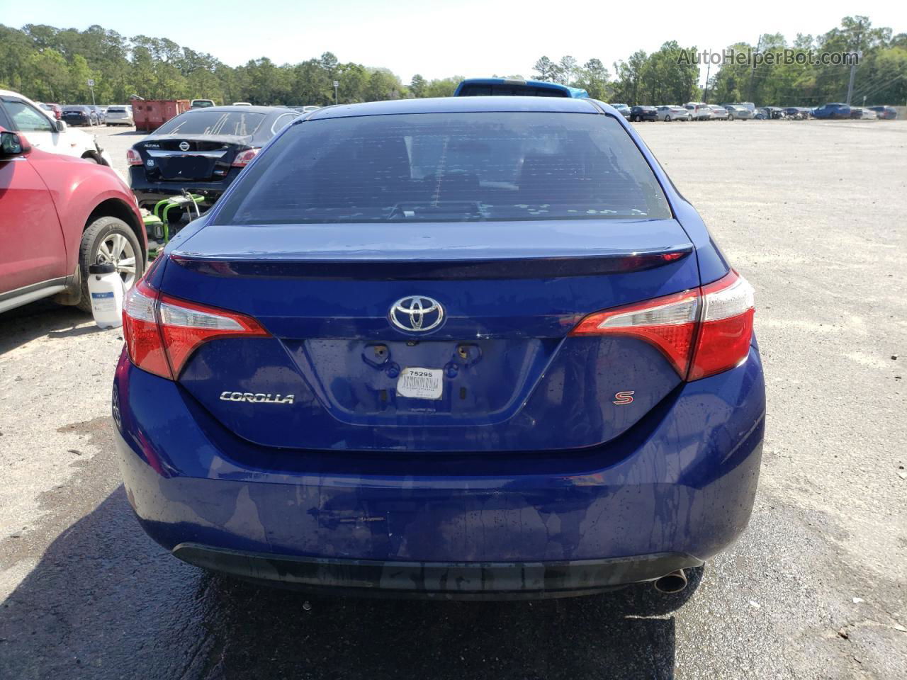 2015 Toyota Corolla L Blue vin: 2T1BURHE9FC464615