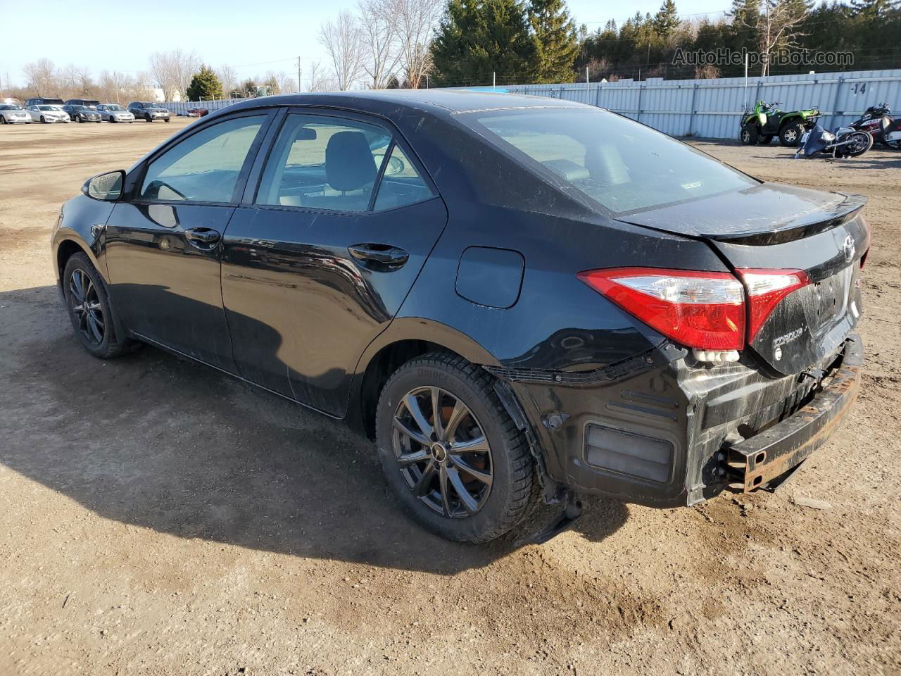 2015 Toyota Corolla L Black vin: 2T1BURHE9FC467370