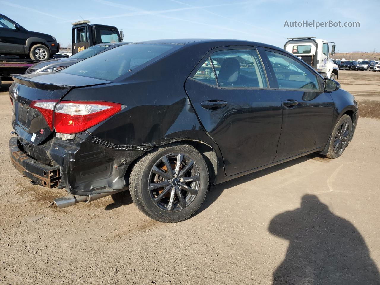 2015 Toyota Corolla L Black vin: 2T1BURHE9FC467370