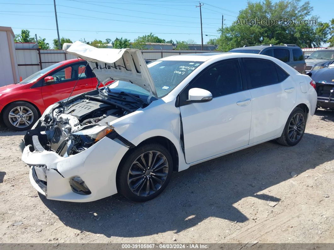 2015 Toyota Corolla S Plus White vin: 2T1BURHE9FC480037