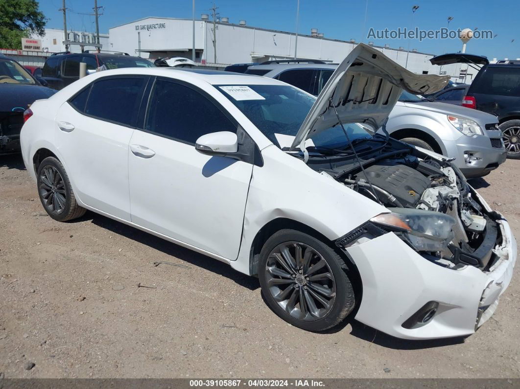 2015 Toyota Corolla S Plus White vin: 2T1BURHE9FC480037