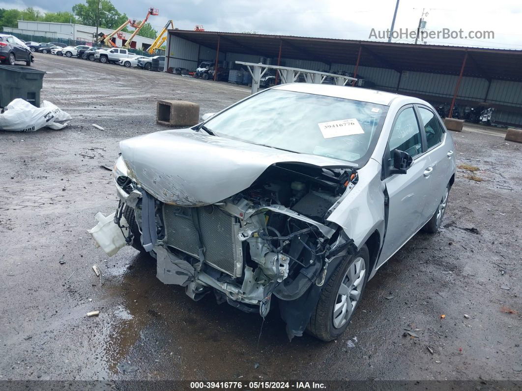 2016 Toyota Corolla Le Silver vin: 2T1BURHE9GC498362