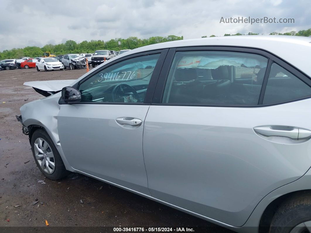 2016 Toyota Corolla Le Silver vin: 2T1BURHE9GC498362