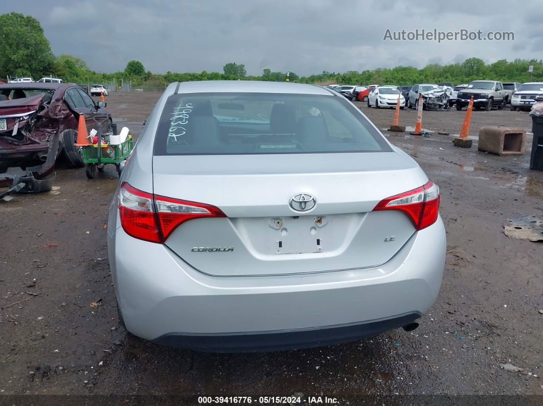 2016 Toyota Corolla Le Silver vin: 2T1BURHE9GC498362