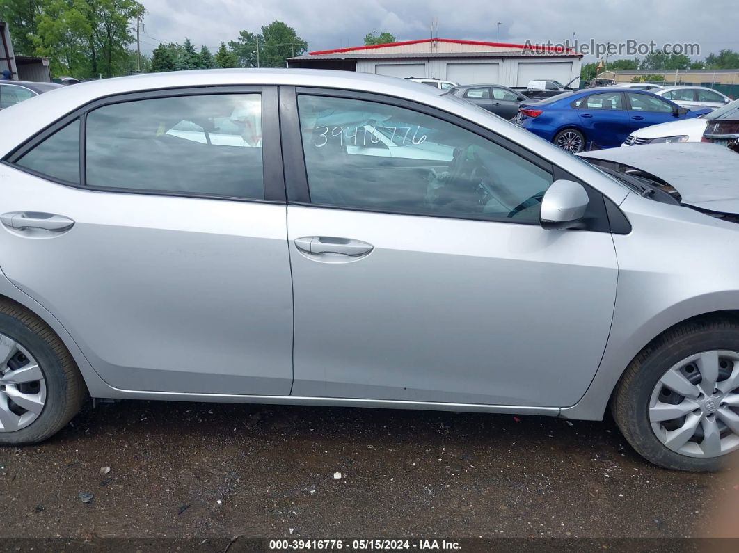 2016 Toyota Corolla Le Silver vin: 2T1BURHE9GC498362