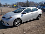 2016 Toyota Corolla L Silver vin: 2T1BURHE9GC544921