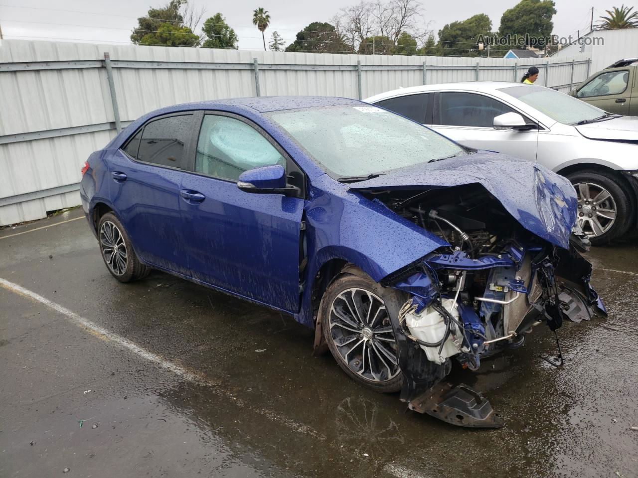 2016 Toyota Corolla L Синий vin: 2T1BURHE9GC571469