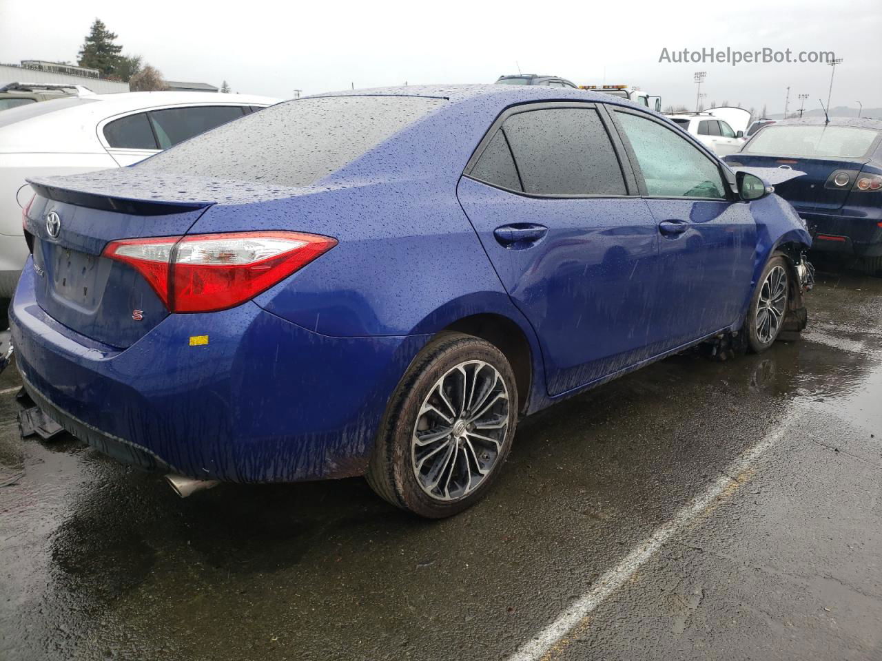 2016 Toyota Corolla L Синий vin: 2T1BURHE9GC571469