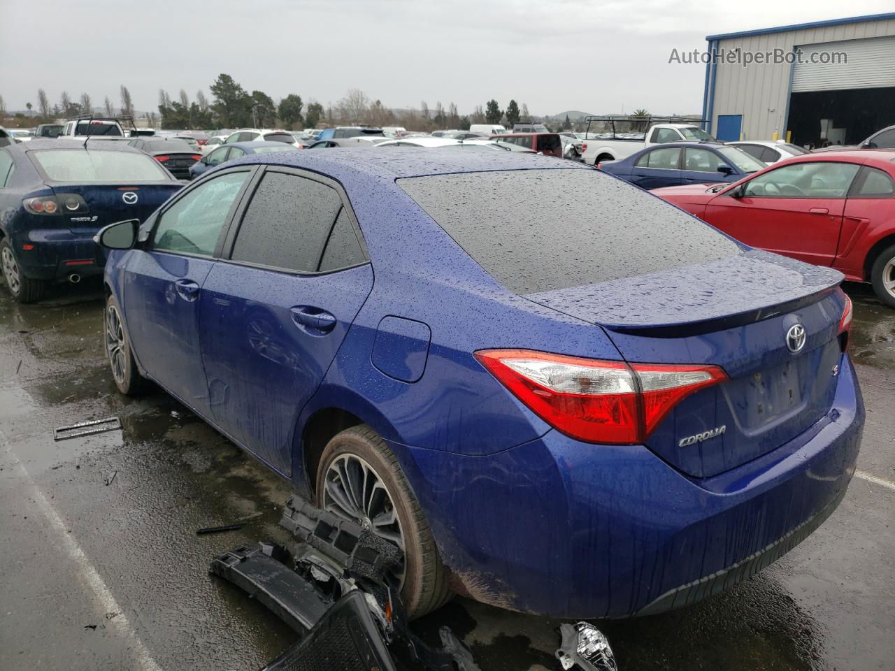 2016 Toyota Corolla L Синий vin: 2T1BURHE9GC571469