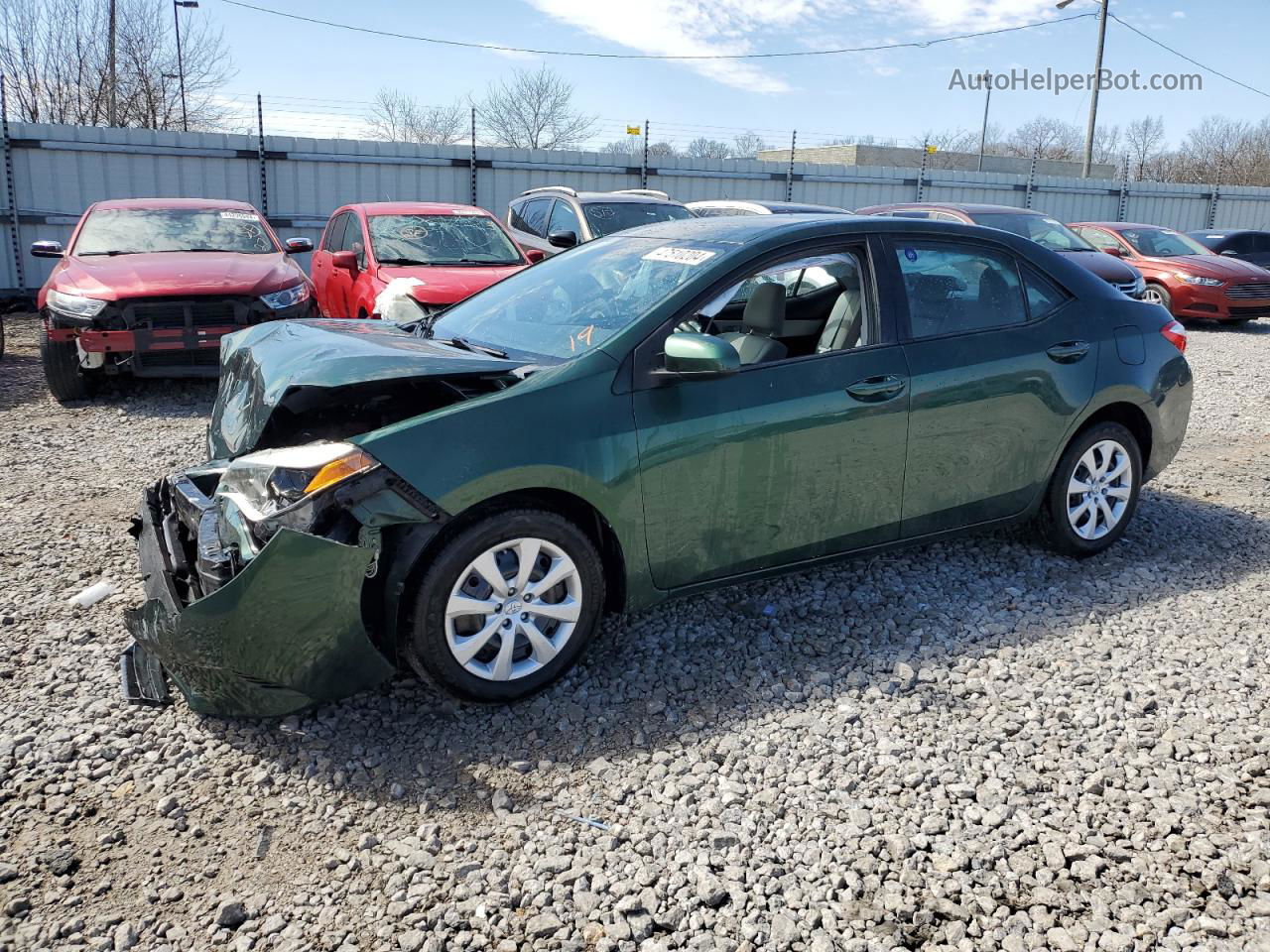 2016 Toyota Corolla L Green vin: 2T1BURHE9GC626700