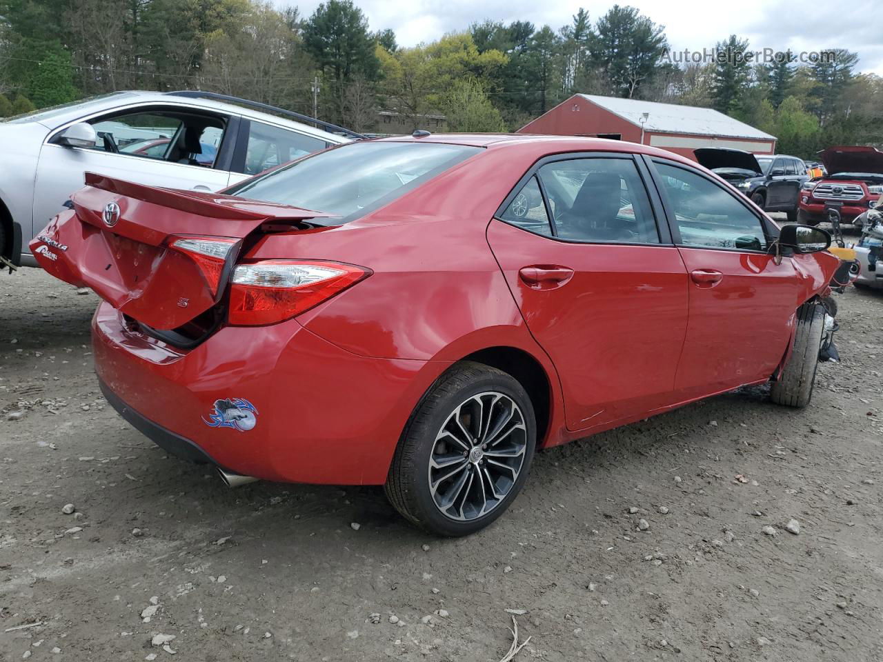 2016 Toyota Corolla L Red vin: 2T1BURHE9GC743824