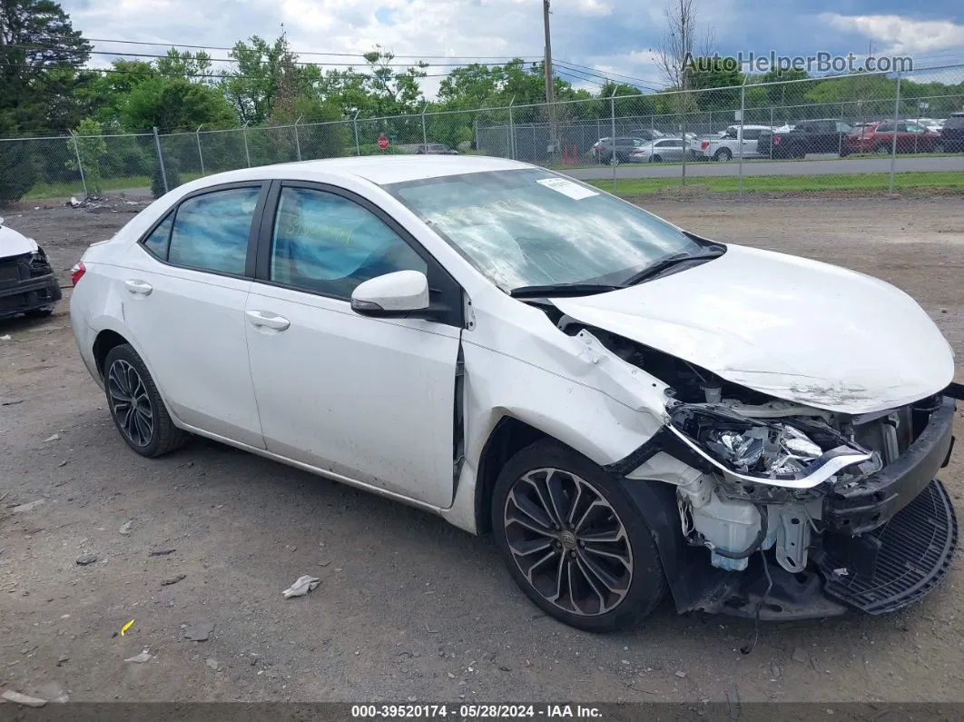 2016 Toyota Corolla S Plus White vin: 2T1BURHE9GC745492