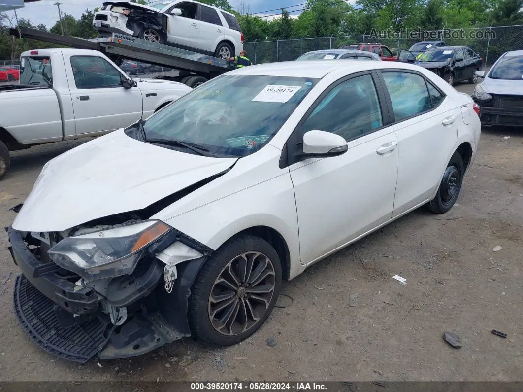 2016 Toyota Corolla S Plus White vin: 2T1BURHE9GC745492