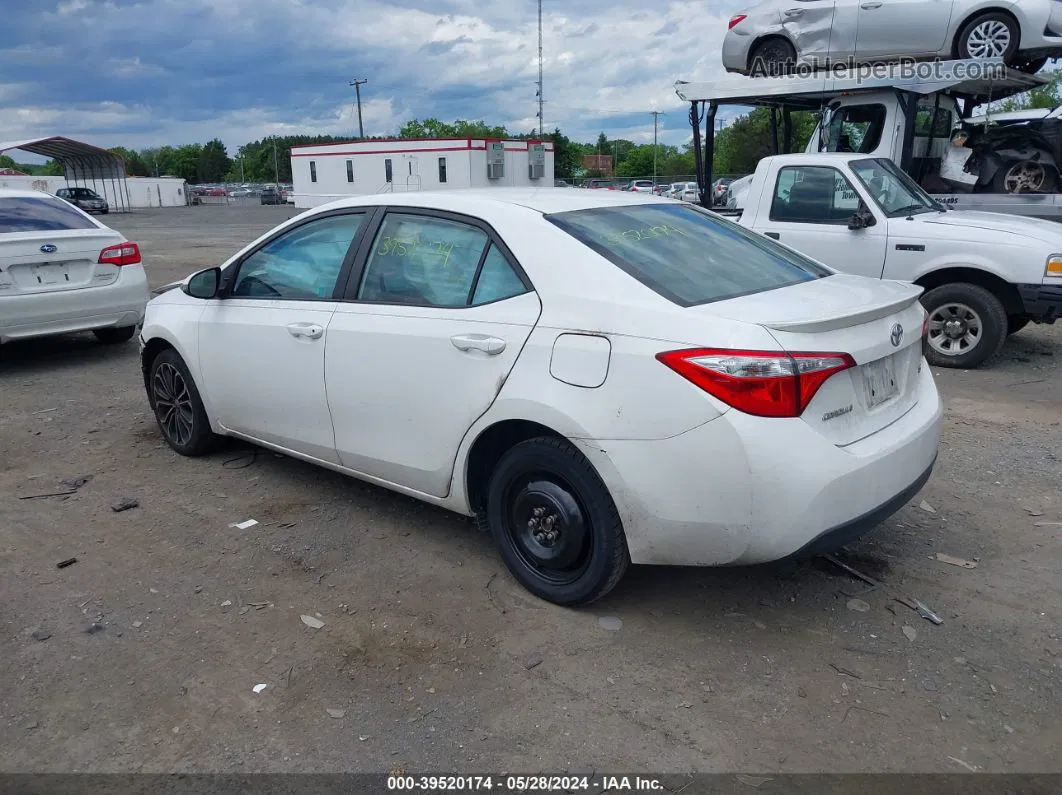 2016 Toyota Corolla S Plus White vin: 2T1BURHE9GC745492