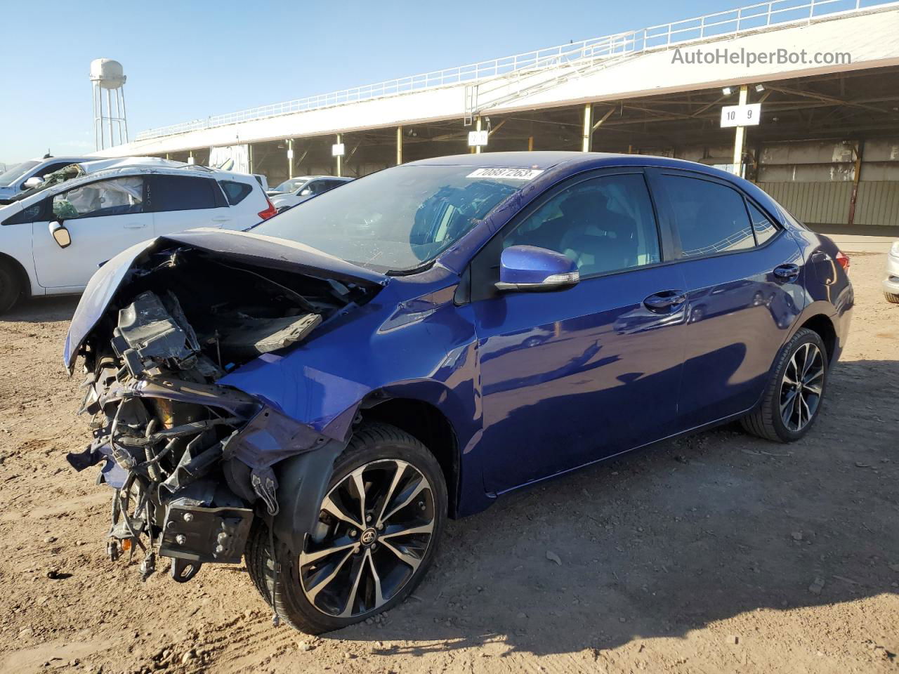 2017 Toyota Corolla L Синий vin: 2T1BURHE9HC749060