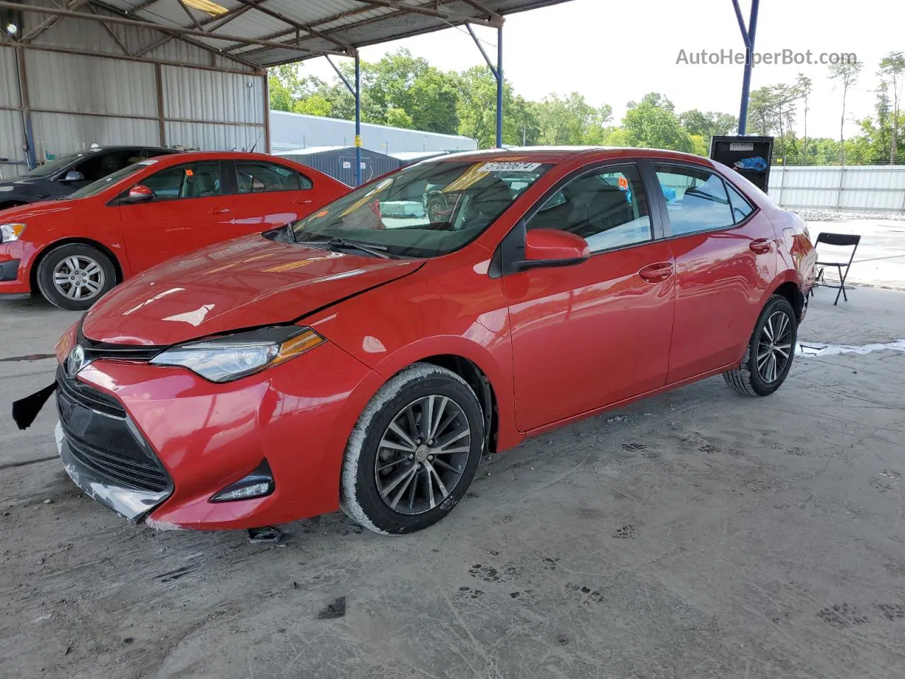 2017 Toyota Corolla L Red vin: 2T1BURHE9HC754565