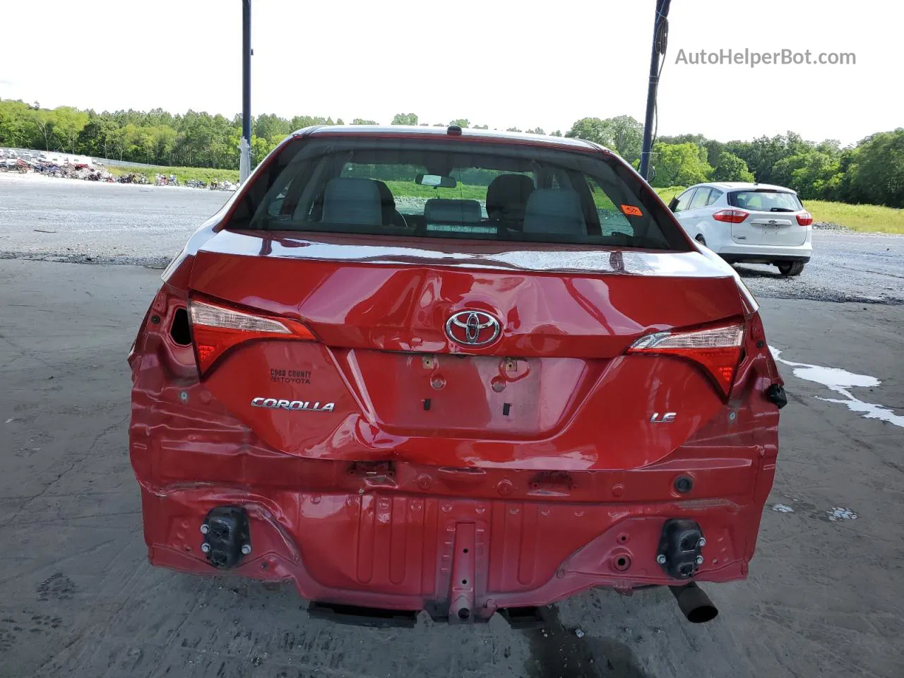 2017 Toyota Corolla L Red vin: 2T1BURHE9HC754565