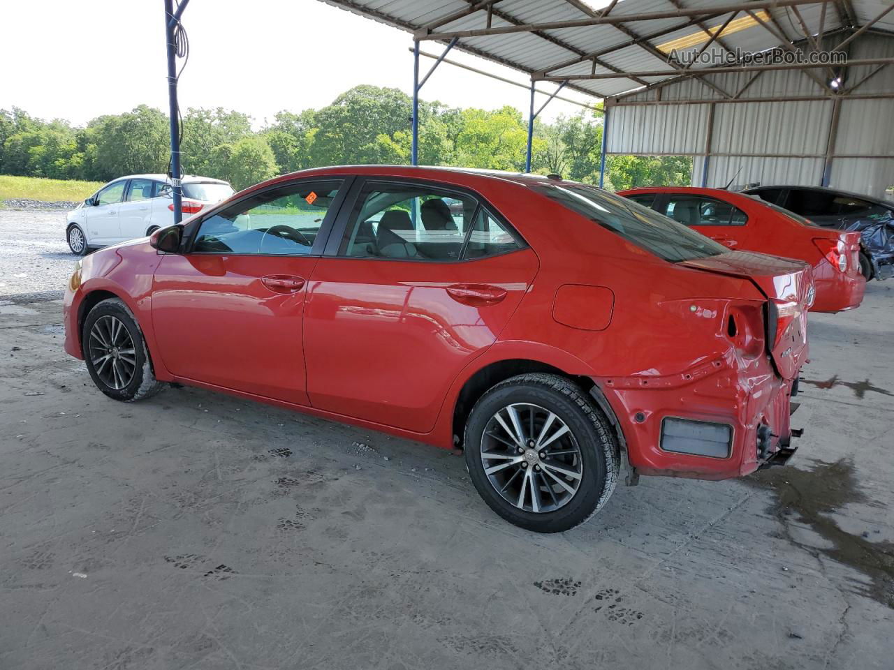 2017 Toyota Corolla L Red vin: 2T1BURHE9HC754565