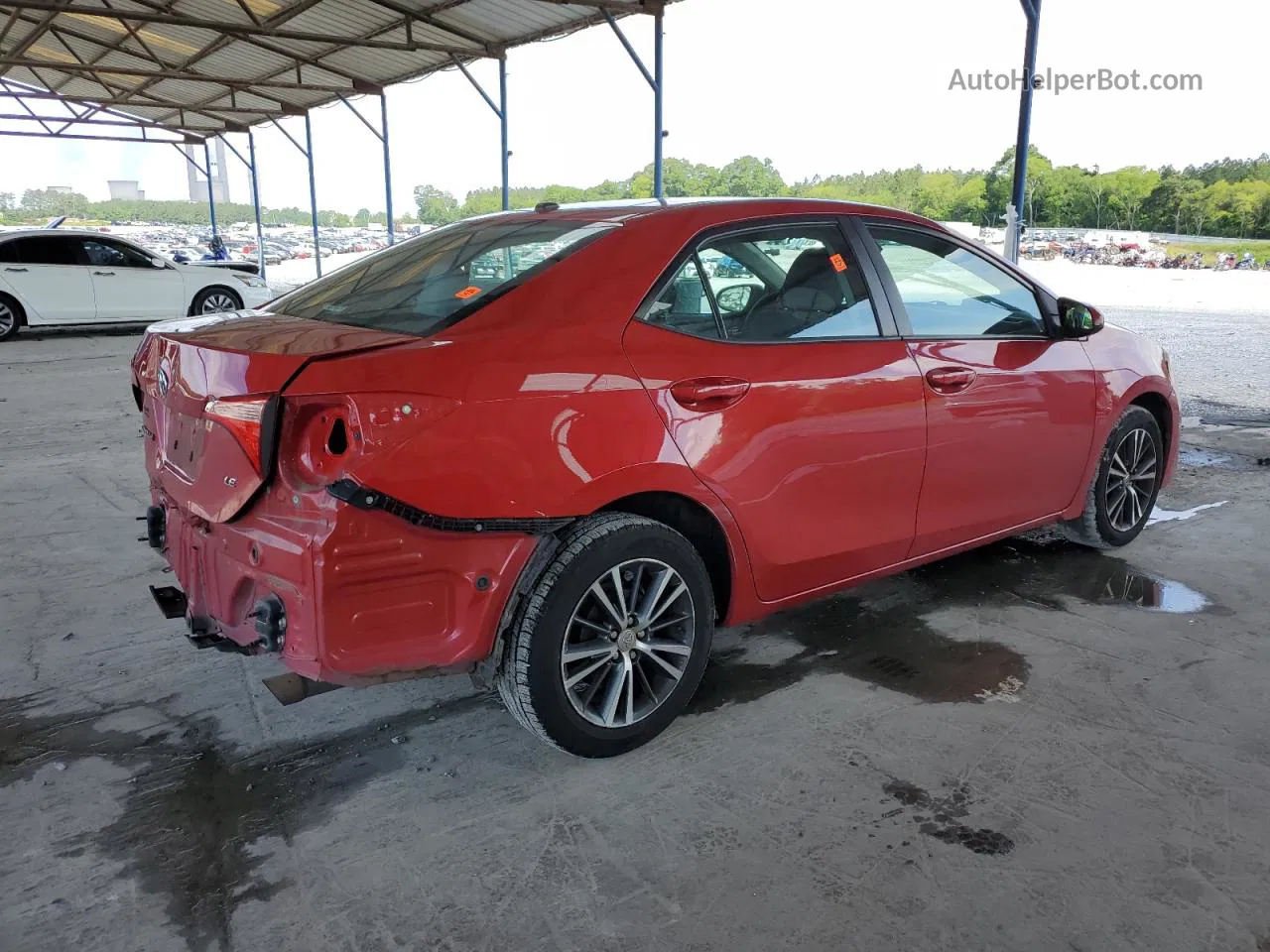 2017 Toyota Corolla L Red vin: 2T1BURHE9HC754565