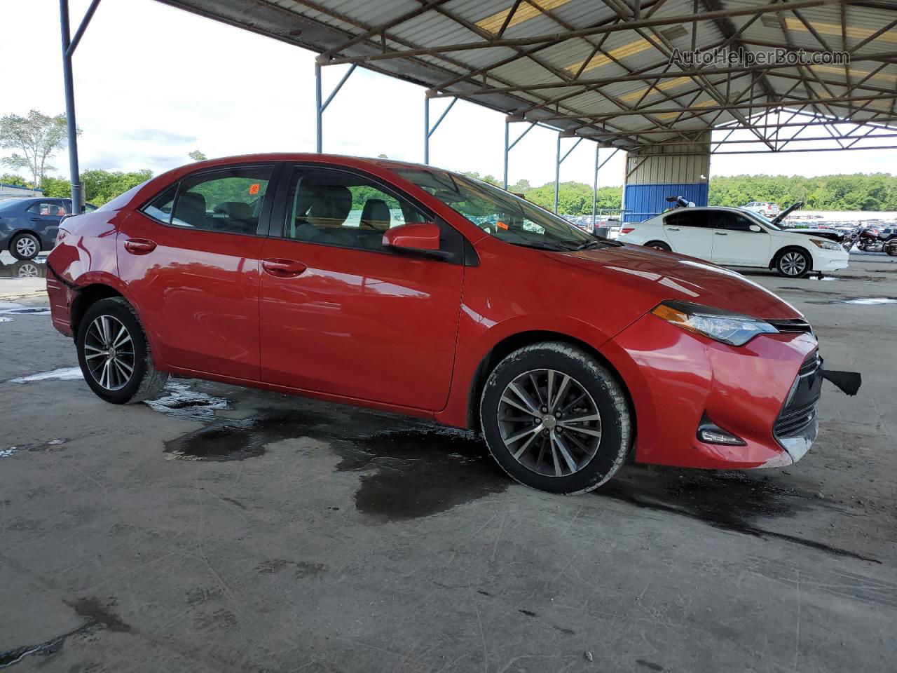 2017 Toyota Corolla L Red vin: 2T1BURHE9HC754565