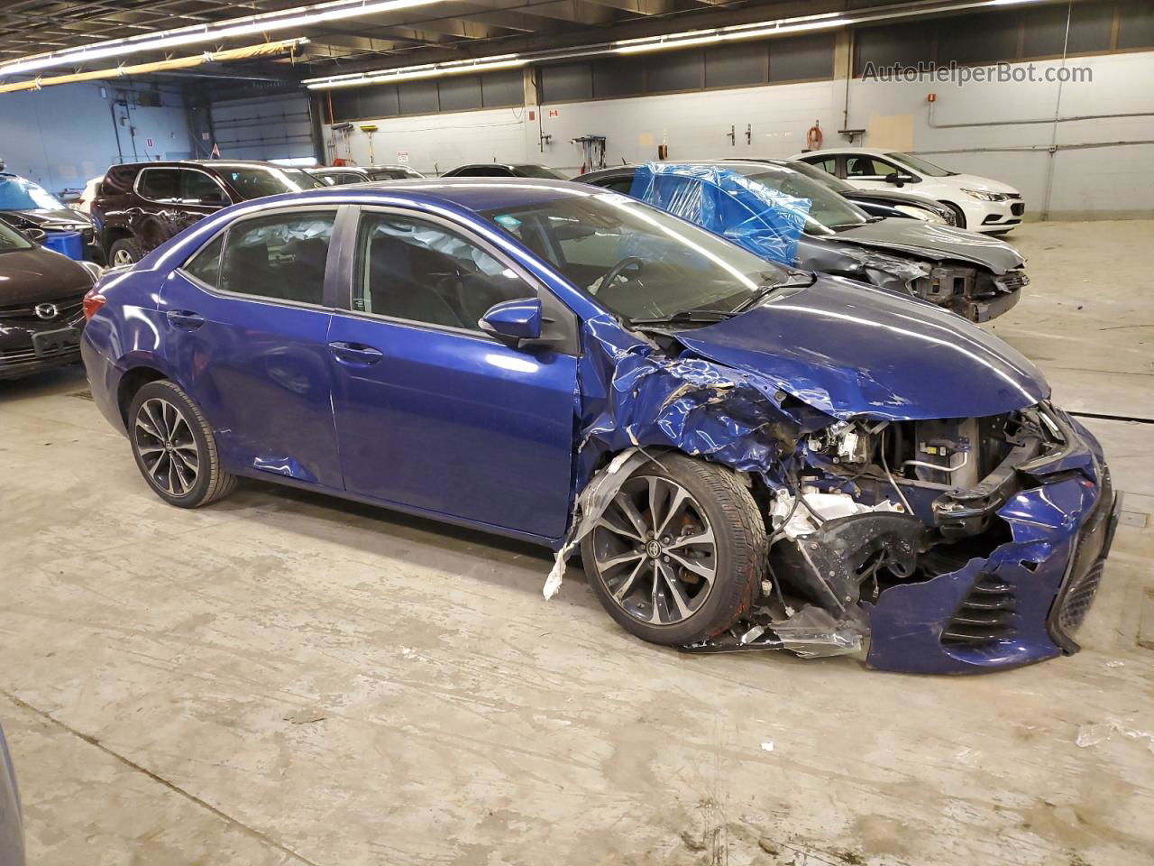 2017 Toyota Corolla L Blue vin: 2T1BURHE9HC755201