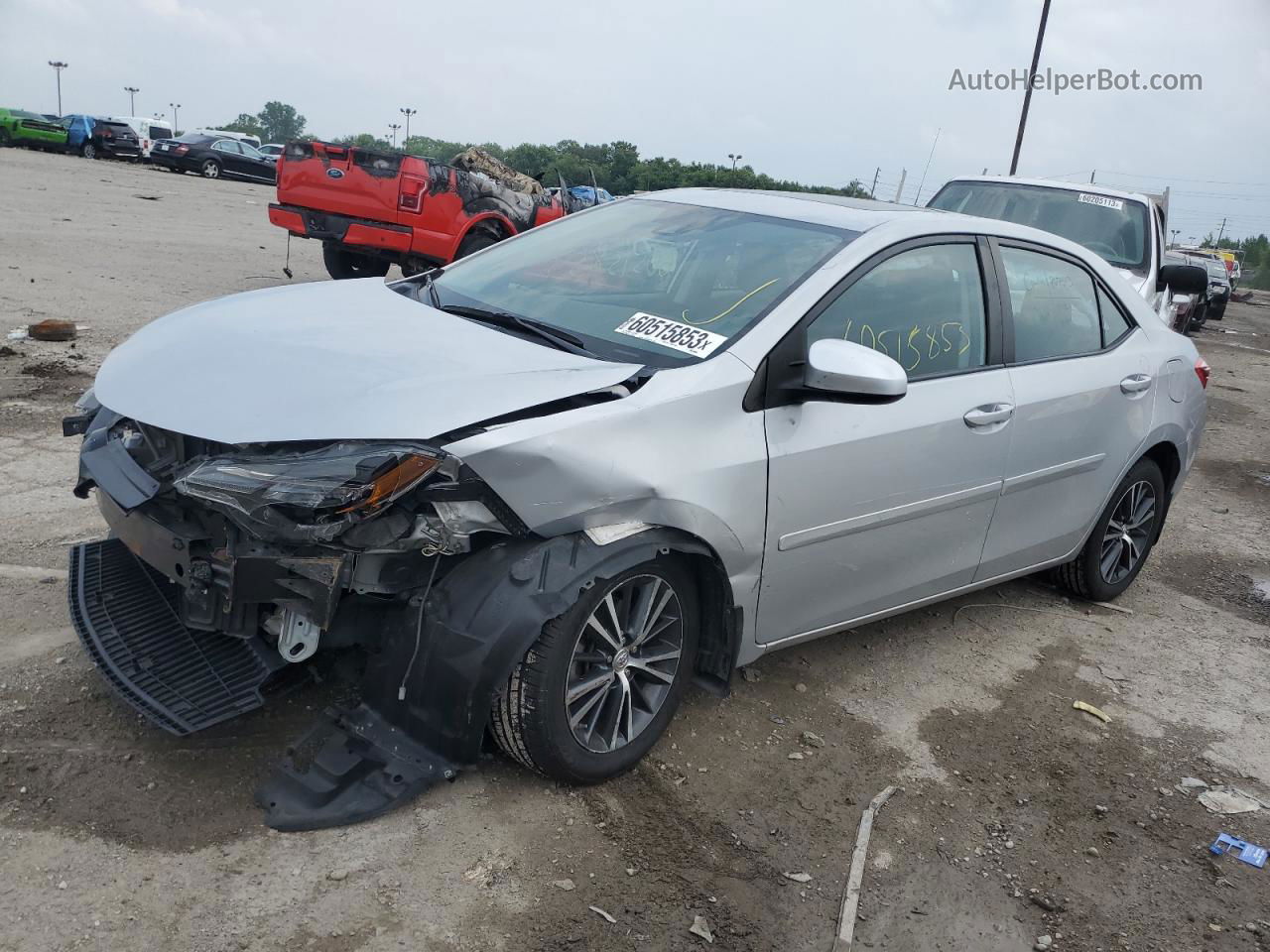 2017 Toyota Corolla L Silver vin: 2T1BURHE9HC780602