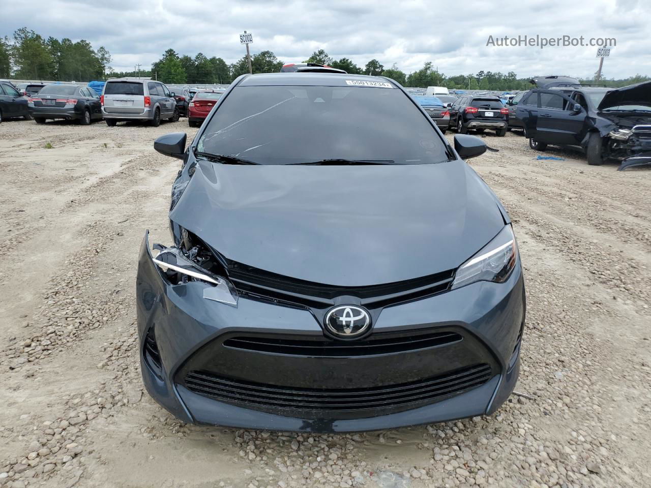 2017 Toyota Corolla L Gray vin: 2T1BURHE9HC853385