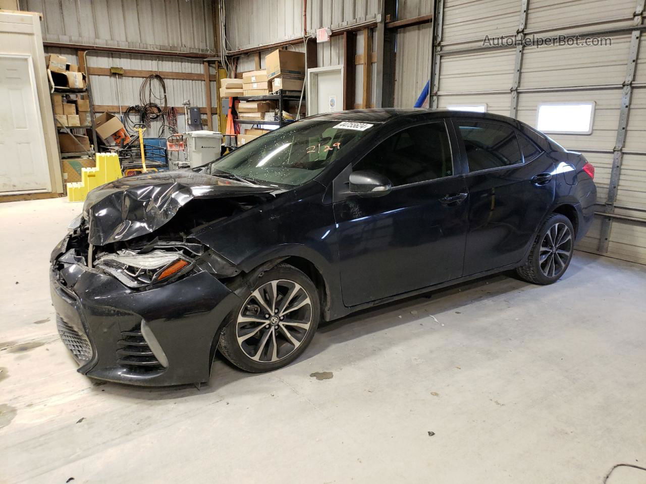 2017 Toyota Corolla L Black vin: 2T1BURHE9HC865651