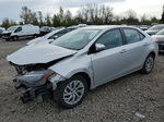 2017 Toyota Corolla L Silver vin: 2T1BURHE9HC893613