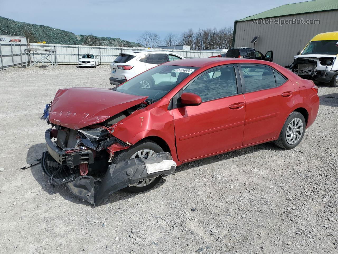 2017 Toyota Corolla L Red vin: 2T1BURHE9HC911401