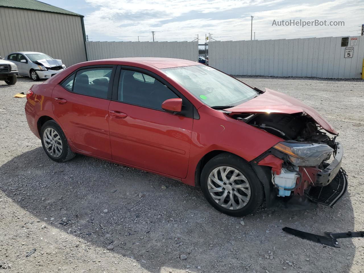 2017 Toyota Corolla L Red vin: 2T1BURHE9HC911401