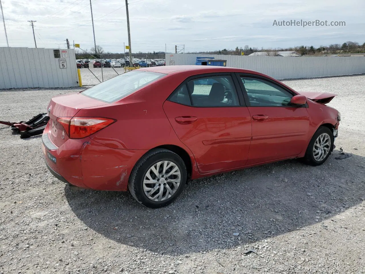 2017 Toyota Corolla L Red vin: 2T1BURHE9HC911401