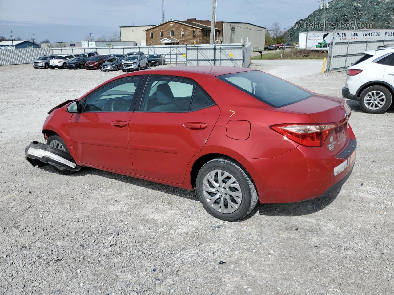 2017 Toyota Corolla L Red vin: 2T1BURHE9HC911401