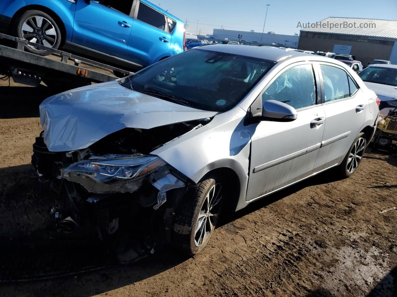 2017 Toyota Corolla L Серый vin: 2T1BURHE9HC958007