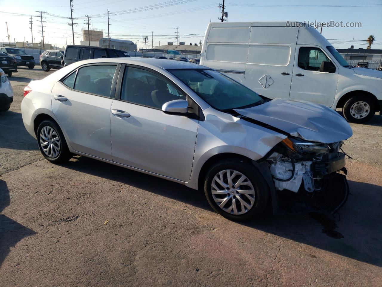 2019 Toyota Corolla L Silver vin: 2T1BURHE9KC130756