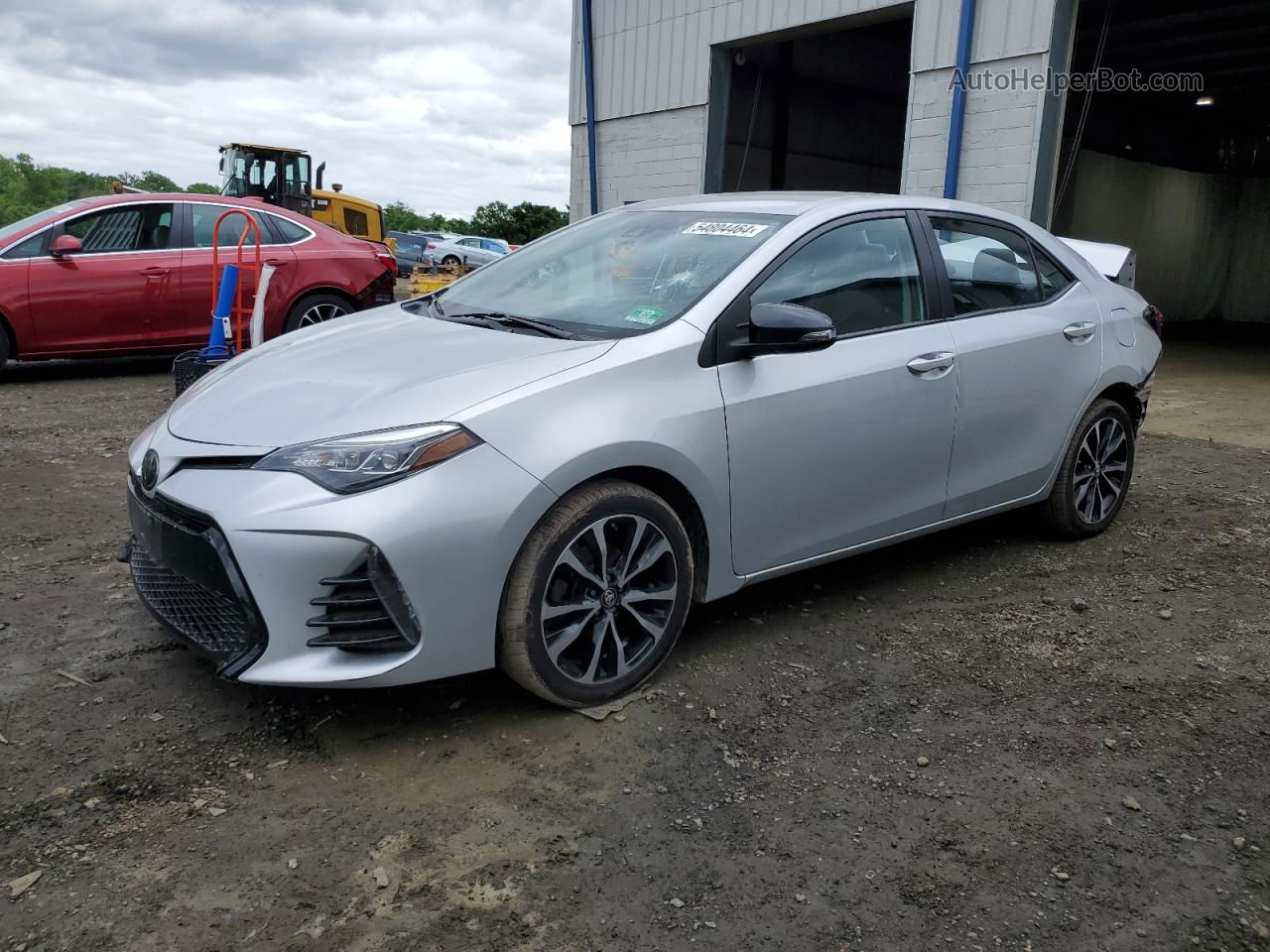 2019 Toyota Corolla L Серебряный vin: 2T1BURHE9KC141840