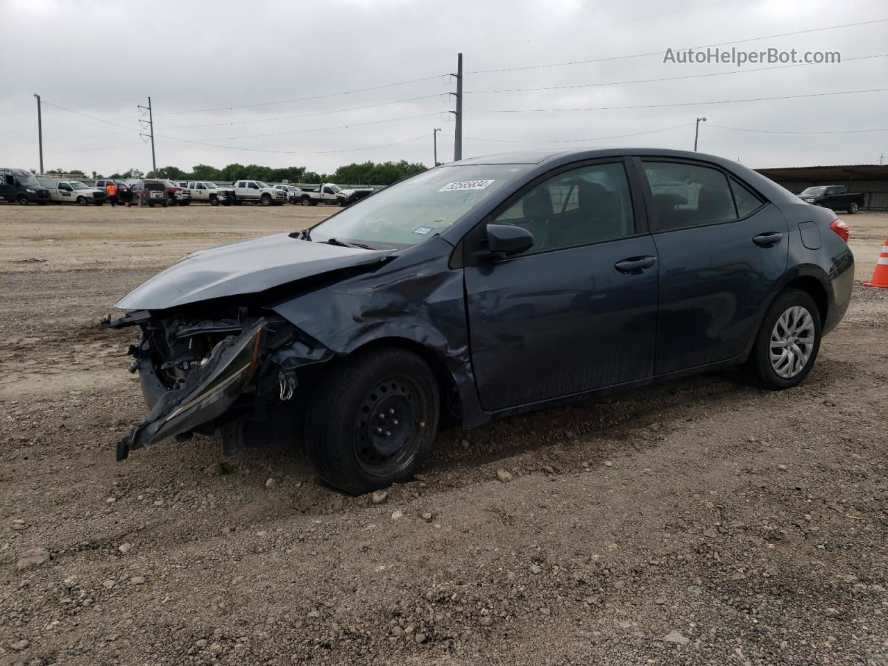 2019 Toyota Corolla L Gray vin: 2T1BURHE9KC144527