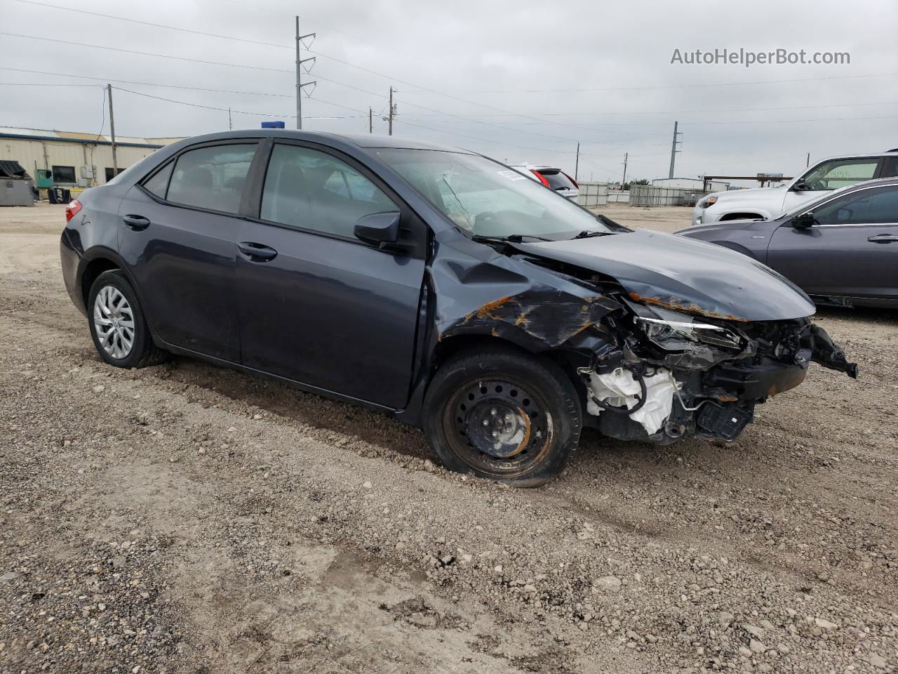 2019 Toyota Corolla L Gray vin: 2T1BURHE9KC144527