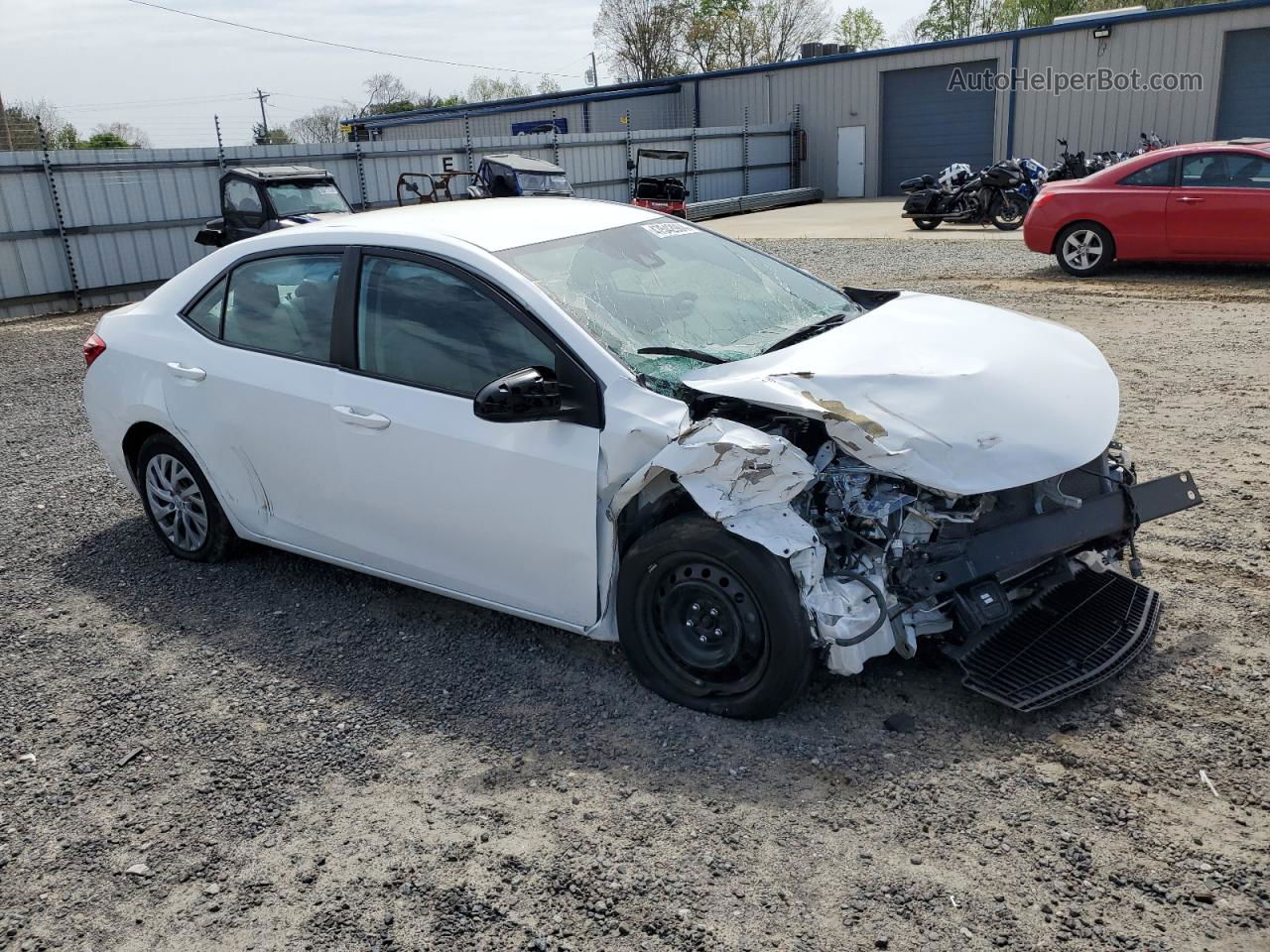 2019 Toyota Corolla L White vin: 2T1BURHE9KC150781