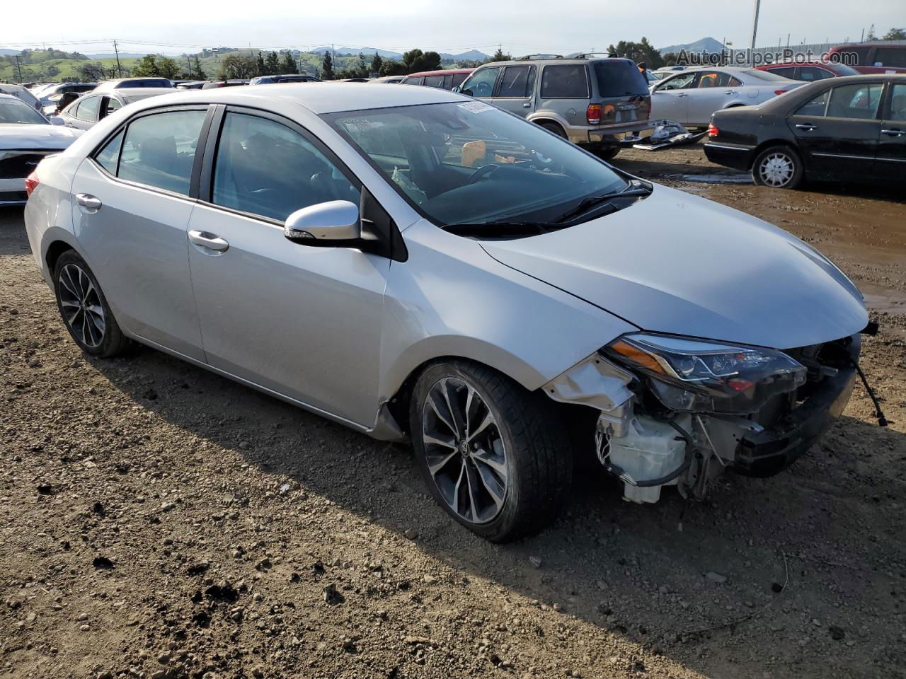 2019 Toyota Corolla L Серебряный vin: 2T1BURHE9KC155401