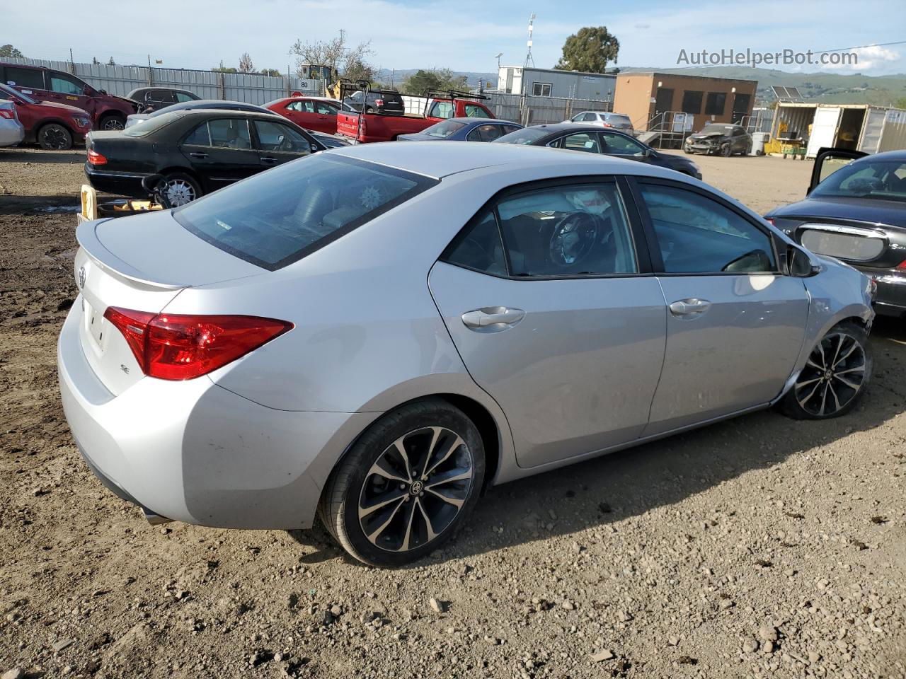 2019 Toyota Corolla L Серебряный vin: 2T1BURHE9KC155401