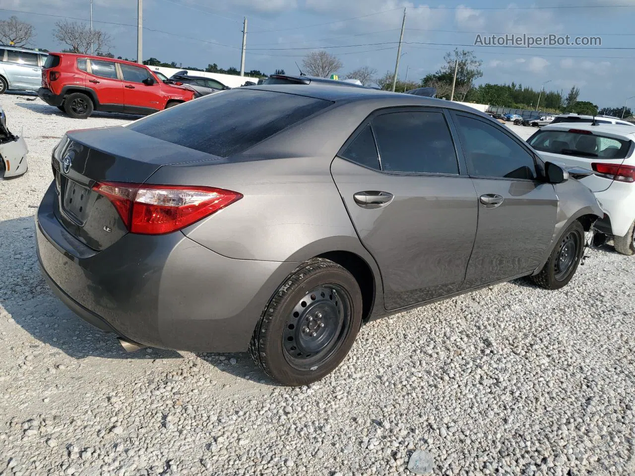 2019 Toyota Corolla L Charcoal vin: 2T1BURHE9KC202829