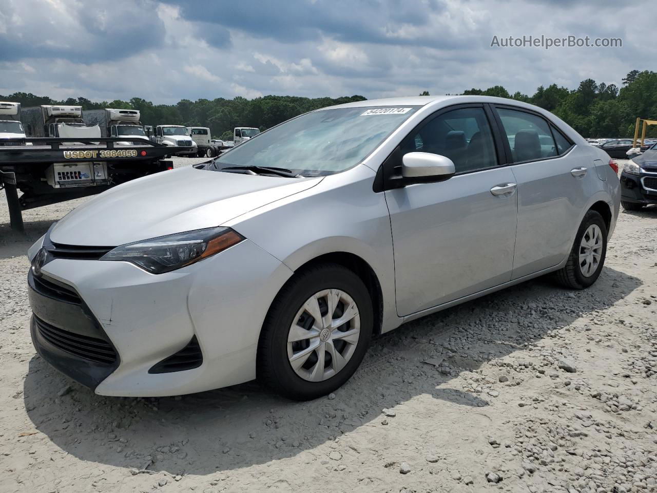 2019 Toyota Corolla L Silver vin: 2T1BURHE9KC220604